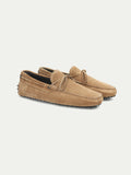 Beige Suede Driving Shoes